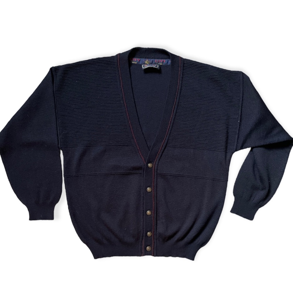 Vintage dad grandpa oversized knit sweater cardigan